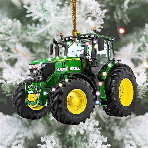 Personalized Tractor Christmas Ornament, – Humor Custom