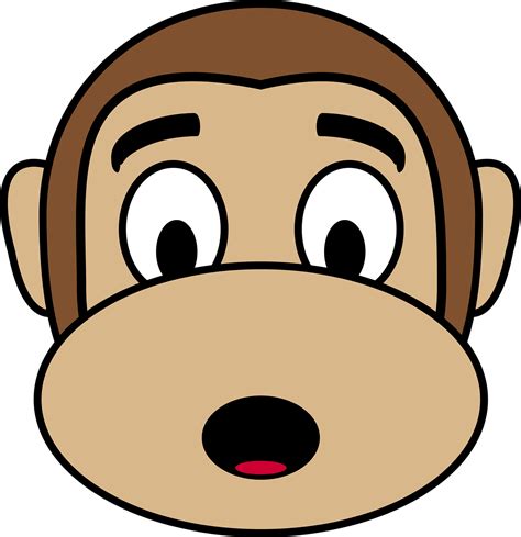 Shocked Cartoon Monkey Face