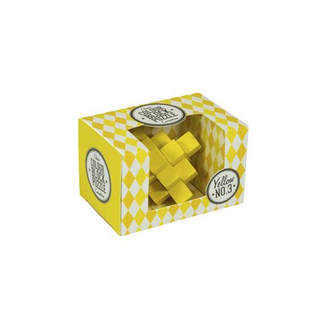 Professor Puzzle Wood Colour Block Puzzles Yellow No