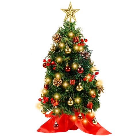 Blissun 2Ft Mini Christmas Tree Artificial Christmas Pine Trees