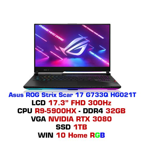 Laptop Gaming Asus Rog Strix Scar 17 G733qs Hg021t Gearvn