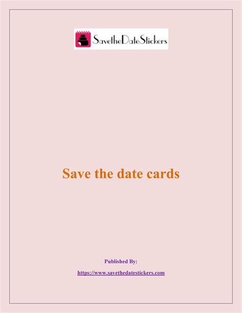 Save the date cards by SavetheDateStickers - Issuu