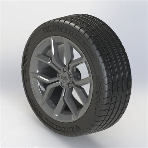 Fichier 3D Jantes Range Rover SVR Avec Pneus Michelin Pilot Sport 5