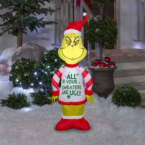 INFLABLE NAVIDEÑO ILUMINADO 1 22 M X 43 X 29 CM THE GRINCH The Home