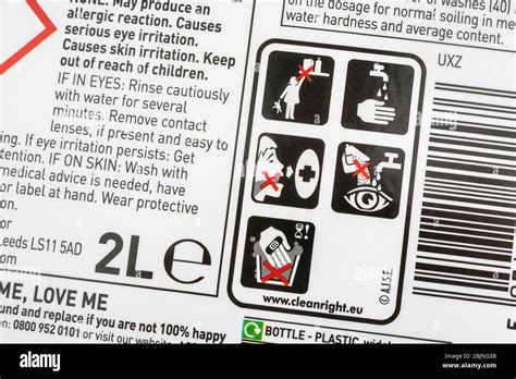 Liquide De Lessive ASDA Avec Pictogrammes De Danger ASIE Pour Irritants