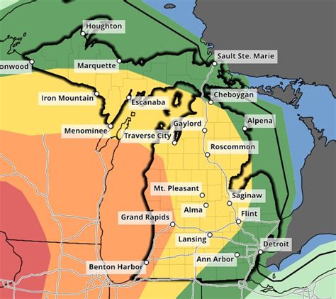 Tornado, damaging wind outbreak area has Michigan in eastern edge : r ...