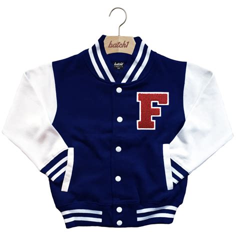 Batch1 Kids Varsity Baseball Jacket Personalised With Genuine Us Colle