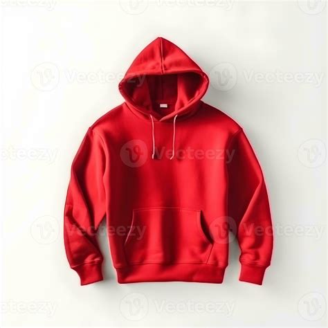 red hoodie mockup on white background ,generative ai 26133295 Stock Photo at Vecteezy