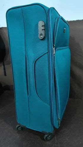 Carryfine Pvc Coated Sea Green Luggage Trolley Bag Prime Size