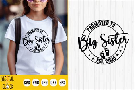 Promoted To Big Sister Est 2025 SVG Graphic By Digital Click Store