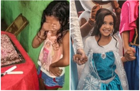 Menina se emociona sua 1ª festa de aniversário e foto viraliza mas