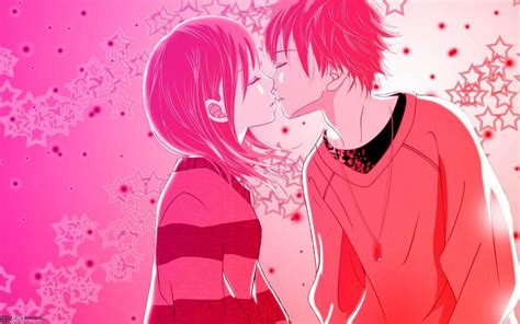 Anime Romantic Kiss Wallpapers Wallpaper Cave