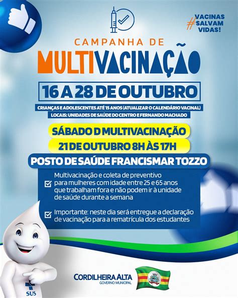 Campanha De Multivacinação Prefeitura De Cordilheira Alta