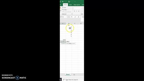 Calculating Q1 and Q3 using Microsoft Excel - YouTube