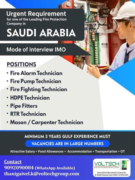 Fire And Safety Jobs In Saudi Arabia Fire Protection Company