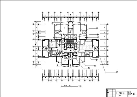 二套经典高层住宅楼建筑设计施工cad图纸（含说明）图纸设计说明土木在线