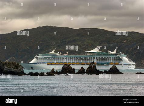 Cruise Ship Explorer Of The Seas Enters Wellington Harbour New Zealand