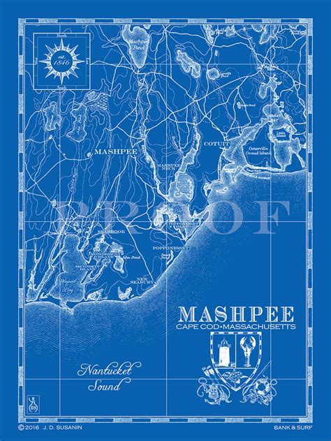 Map of Mashpee, MA | Custom maps | Bank and Surf