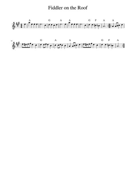 Fiddler on the Roof Sheet music for Piano (Solo) Easy | Musescore.com