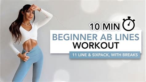 10 Min Beginner Ab Lines Workout 11 Line Abs And Sixpack Without