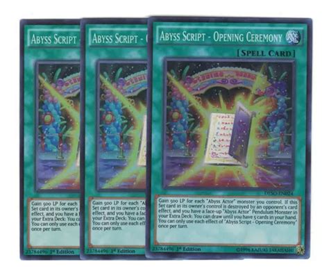 Yugioh 3x Abyss Script Opening Ceremony Super 1st Deso En024 Meses Sin Intereses