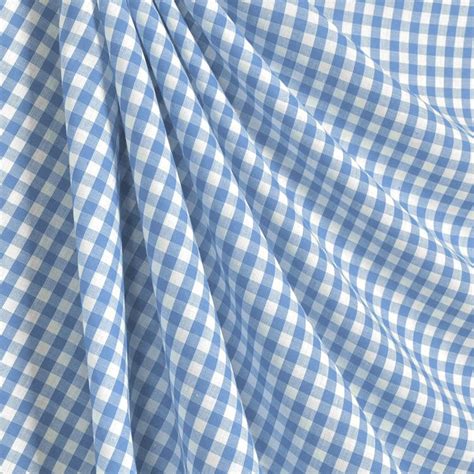 1 4 Blue Gingham Fabric OnlineFabricStore