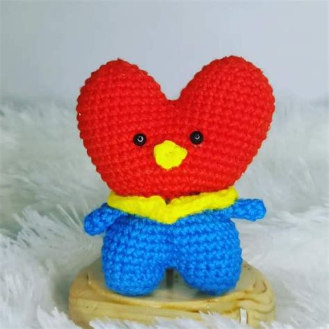 Jual Mini Tata BT21 Amigurumi Tata BT21 Boneka Rajut Tata BT21