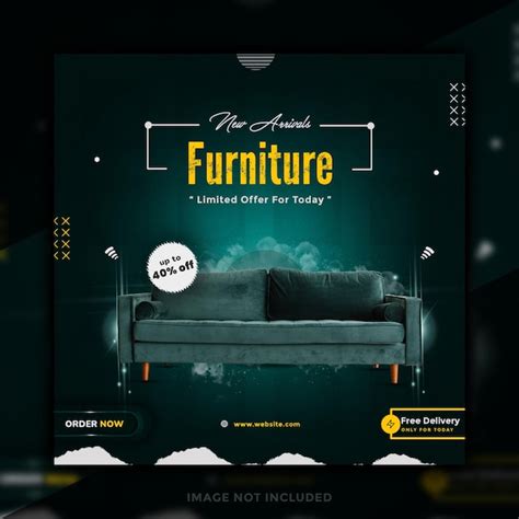 Premium Psd Furniture Sale Social Media Template Design