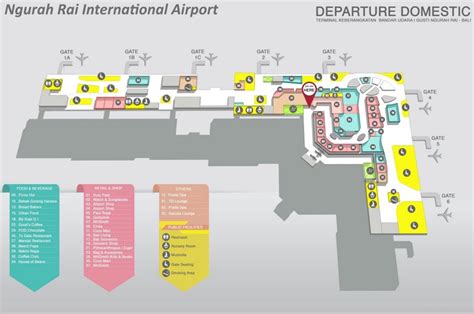 Denpasar Airport Domestic Terminal Map - Ngurah Rai International ...