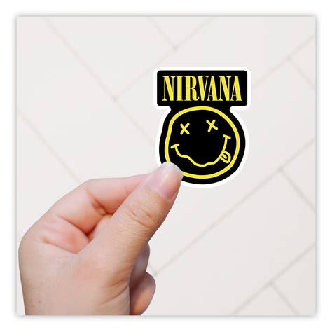 Nirvana Smiley Face Die Cut Sticker (664) – Pink Pineapple Works