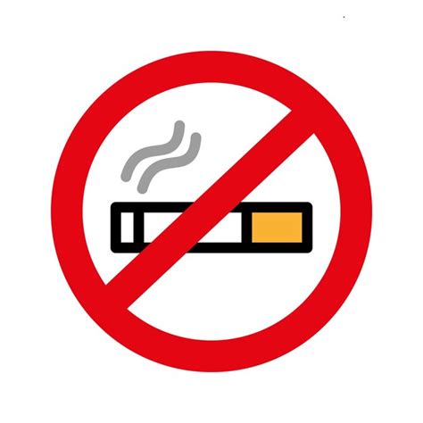 Premium Vector No Smoking Sign Symbol Vector Color Glyph Icon