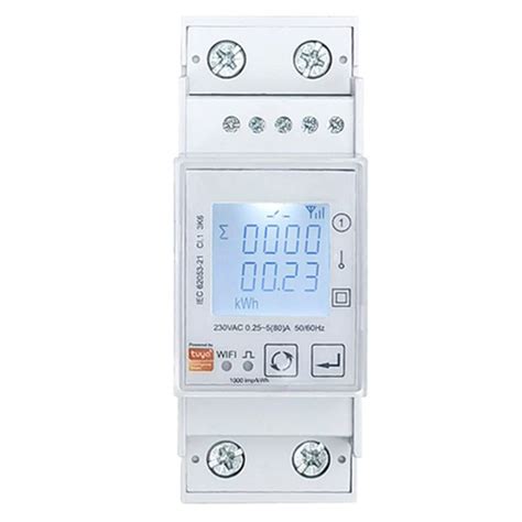 Tuya Smart Zigbee Energy Meter Single Phase A Din Rail Power Monitor