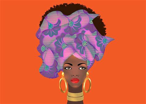 Download Nigerian Woman Purple Head Gele Wallpaper