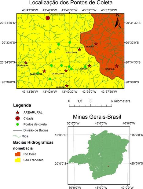 Collection points in the rural zone of Ouro Branco/Brazil. The map was ...