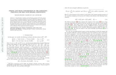 Strong And Weak Convergence In The Averaging Principle For SDEs With H