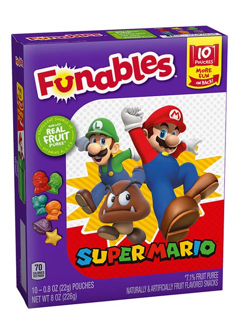 Super Mario Fruit Flavored Snacks Characters Funables