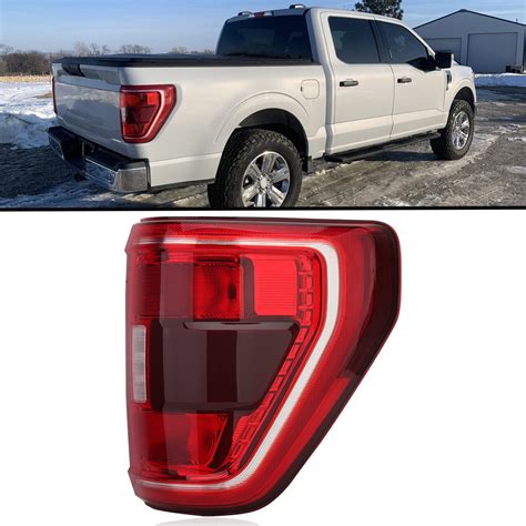 Tail Light Assembly For 2021 2022 Ford F150 Xlt Rear Brake Lamp Halogen Type