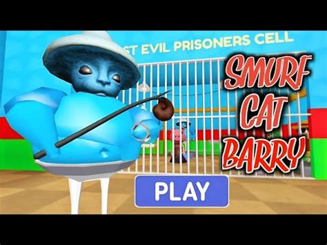 Smurf Cat Barry S Prison Run Obby Roblox Jumpscare Gameplay