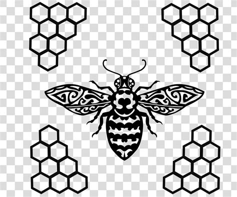 Honeycomb Honey Bee SVG