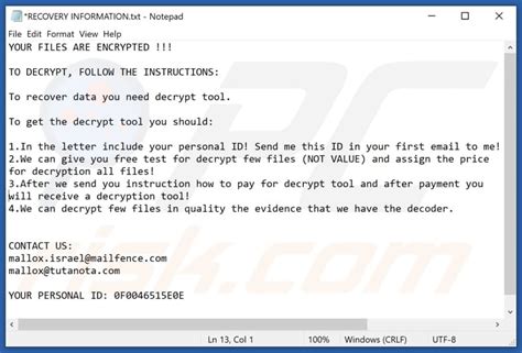 Mallox Ransomware Decryption Removal And Lost Files Recovery Updated