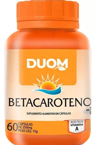 Betacaroteno Natural C Psulas Mg Duom Parcelamento Sem Juros