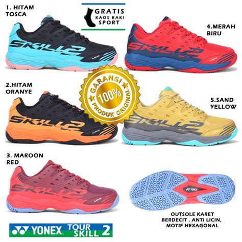 Jual Sepatu Badminton Yonex Tour Skill Original Free Kaos Kaki