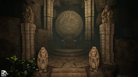 Aztec Temple Interior 24 Assets Model - TurboSquid 2200399