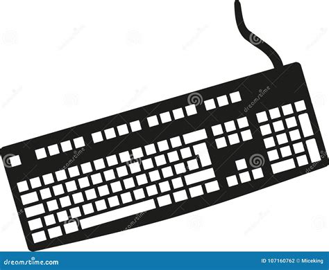 Computer's Keyboard Cartoon Vector | CartoonDealer.com #2807011