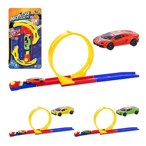 Pista Looping Infantil Tipo Hot Wheels Lança Carrinho Oferta