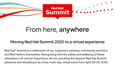 Red Hat Summit 2020 to move to a virtual experience - Converge Digest