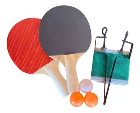 Kit Ping Pong Raquete Bolinha Rede E Suporte Brinquedo