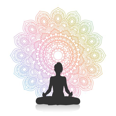 Cuadro De Mandala Arcoiris Yoga Tenvinilo