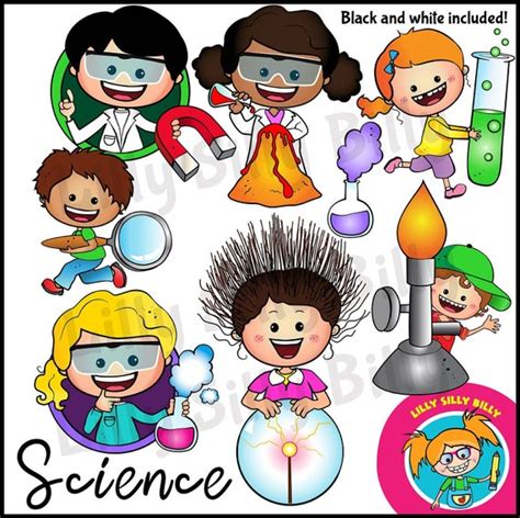 Science Clip Art For Kids Black And White