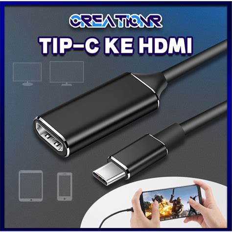 Jual Konverter Adaptor Usb C Ke Hdmi Tipe C Ke Adaptor Hdmi Adaptor